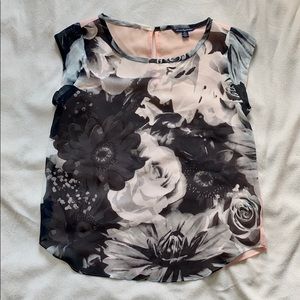 AEO Sheer Floral Blouse